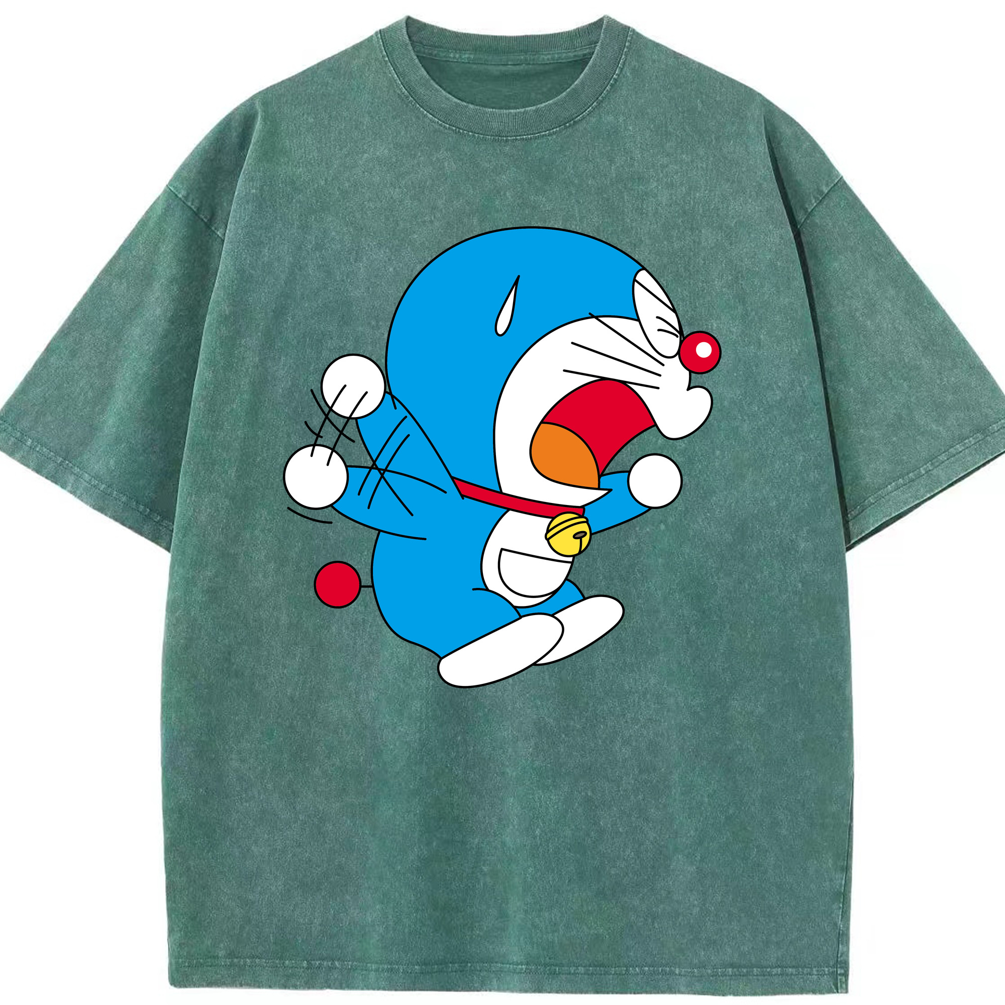 （画像用） ドラえもん Doraemon 綿100% ヴィンテージ風 半袖Tシャツ（フロントプリント）